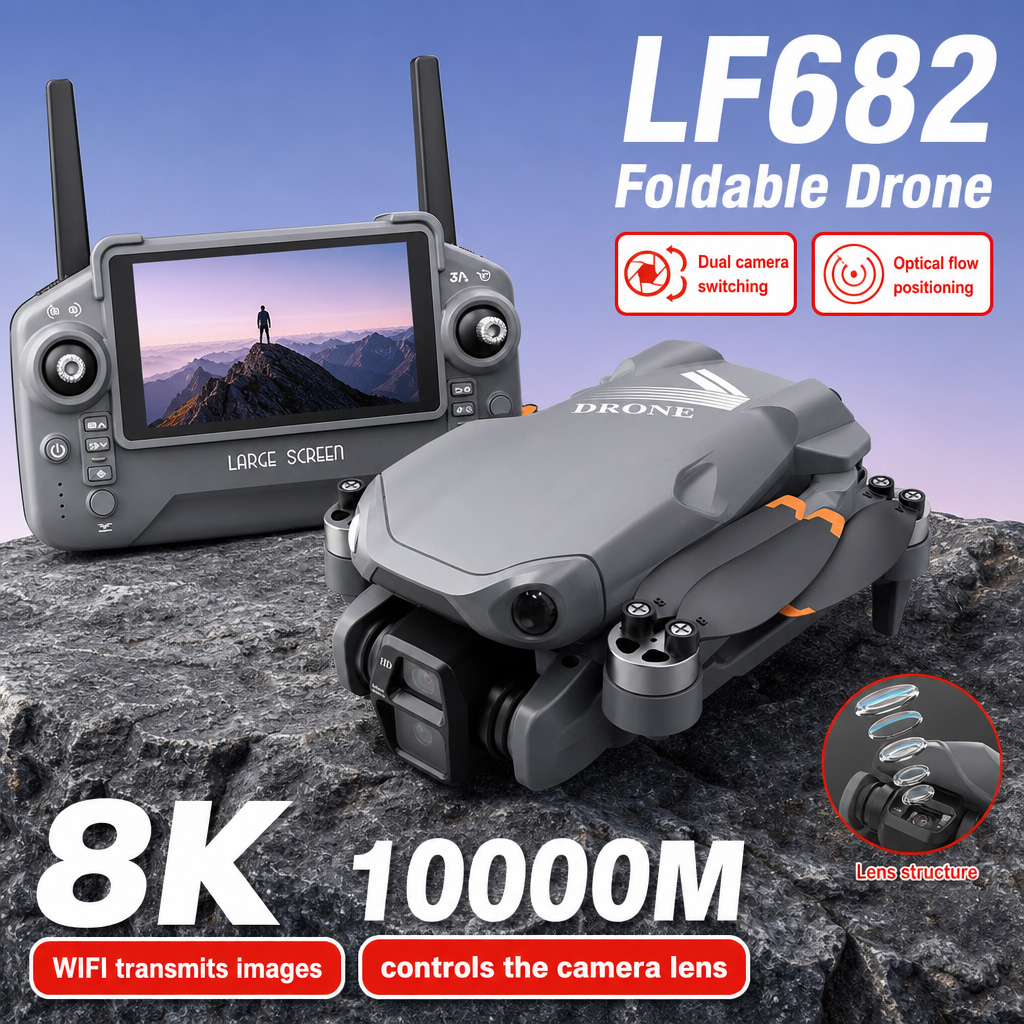 Drone Controller Screen - Dron Aéreo LF682 con Cámaras Duales