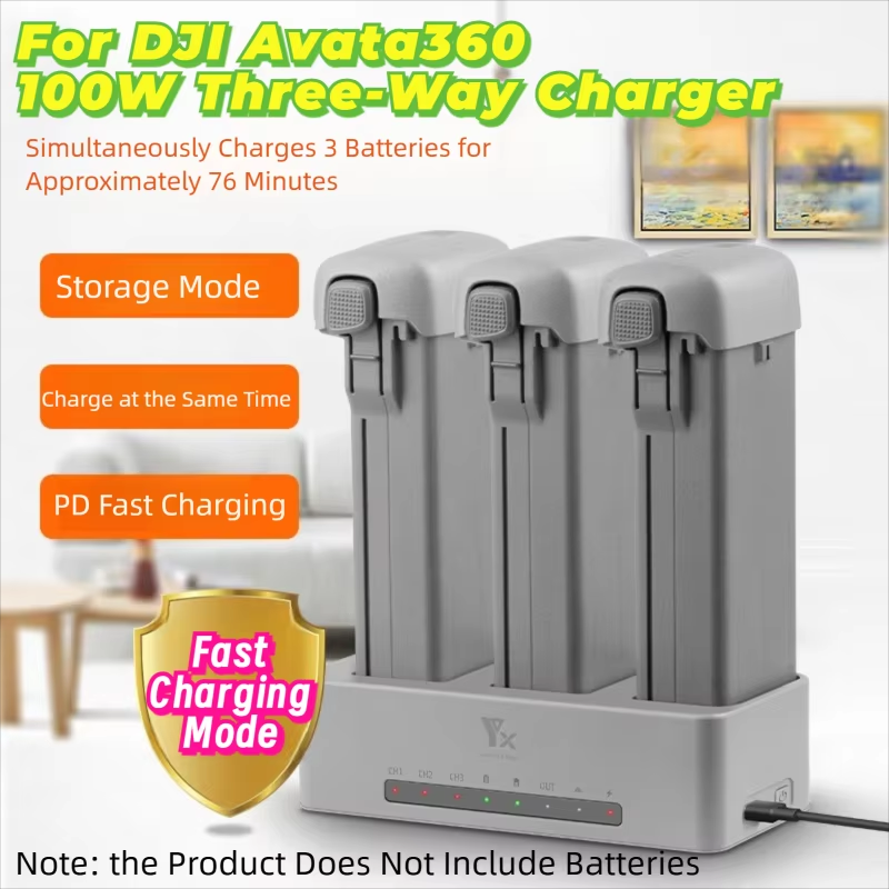 Drone Charging Hub - Cargador rápido de tres vías para