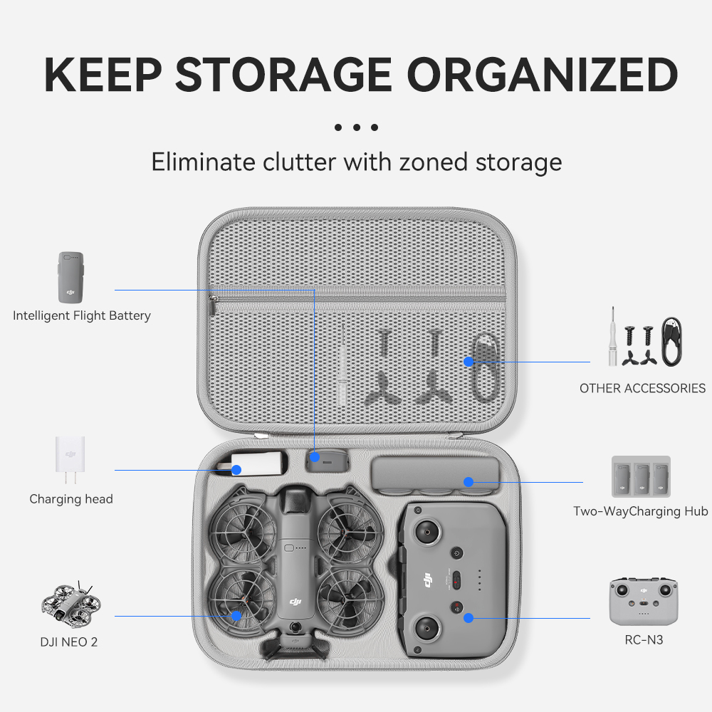 XFJI-Bolsa organizadora de via - Drone Hard Shell Case reseña y precio
