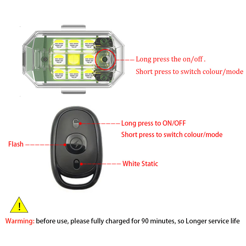2/4 Luces LED Estroboscópicas  - Drone Strobe Light reseña y precio