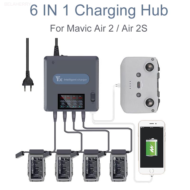 Cargador de batería con pantal - Drone Charging Hub reseña y precio