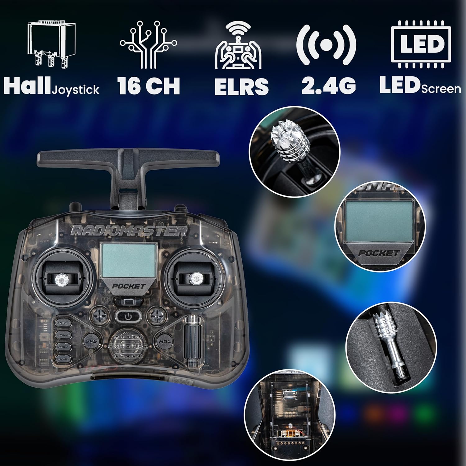 RadioMaster POCKET P16 2.4G Ra - Drone Control Stick reseña y precio