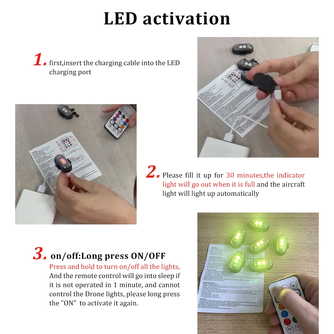 Luz estroboscópica con Control - Drone Strobe Light reseña y precio