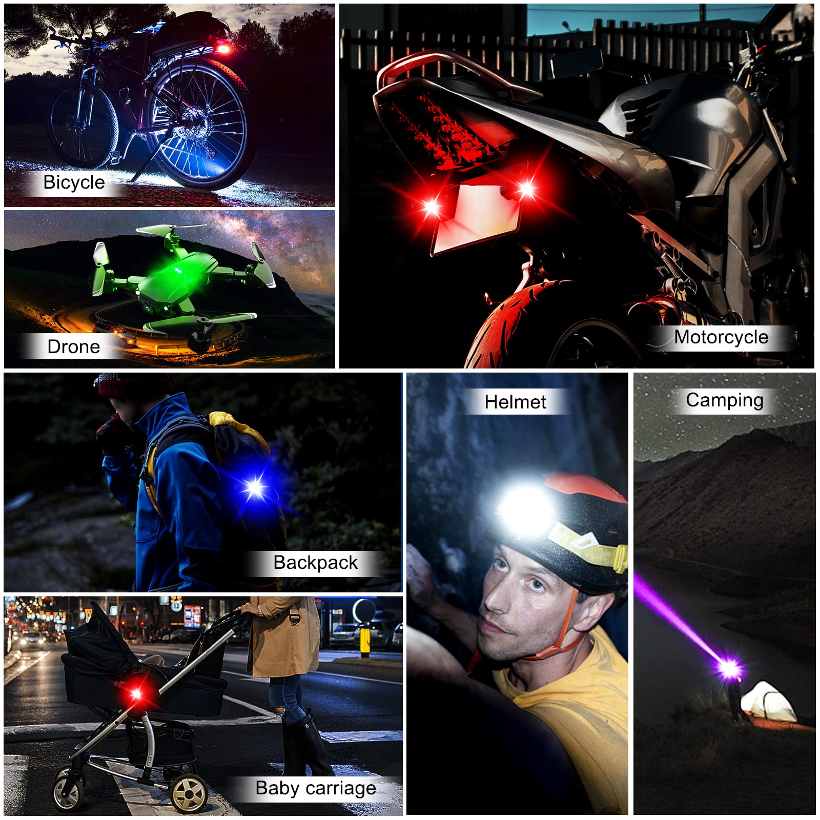Luces para motocicleta, luz es - Drone Strobe Light reseña y precio