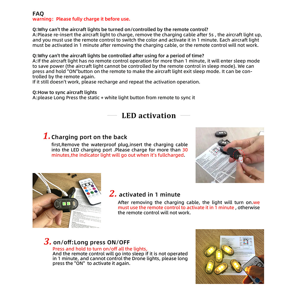Luz estroboscópica LED inalámb - Drone Beacon Light reseña y precio
