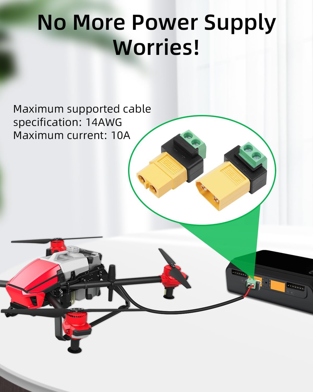 Adaptador de Conexión XT60 de  - Drone Solar Charger reseña y precio