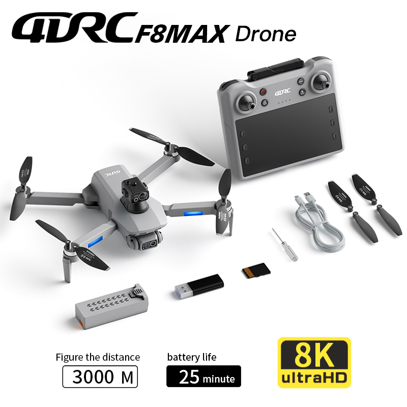 Dron F8 MAX GPS profesional co - Drone Controller Screen reseña y precio