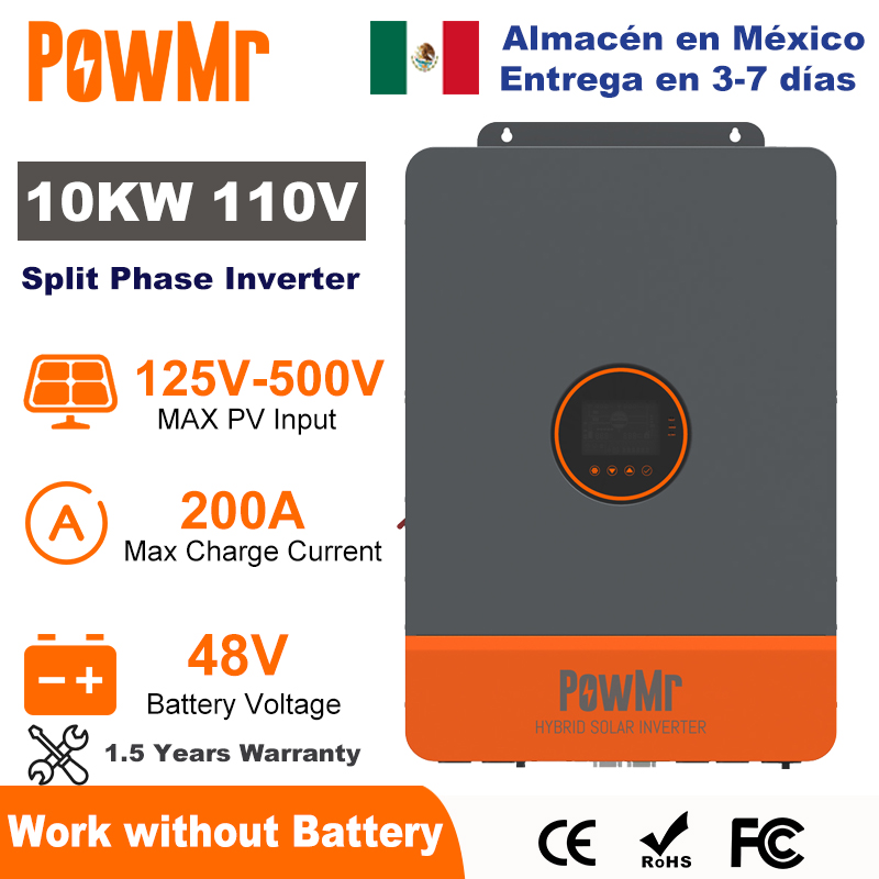 PowMr 10KW inversor de fase di - Drone Solar Charger reseña y precio